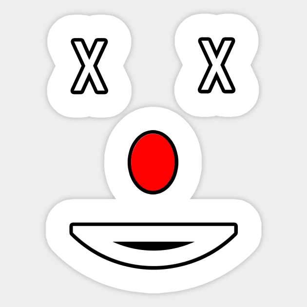 Clownface Emoji Design Sticker by atomstartup